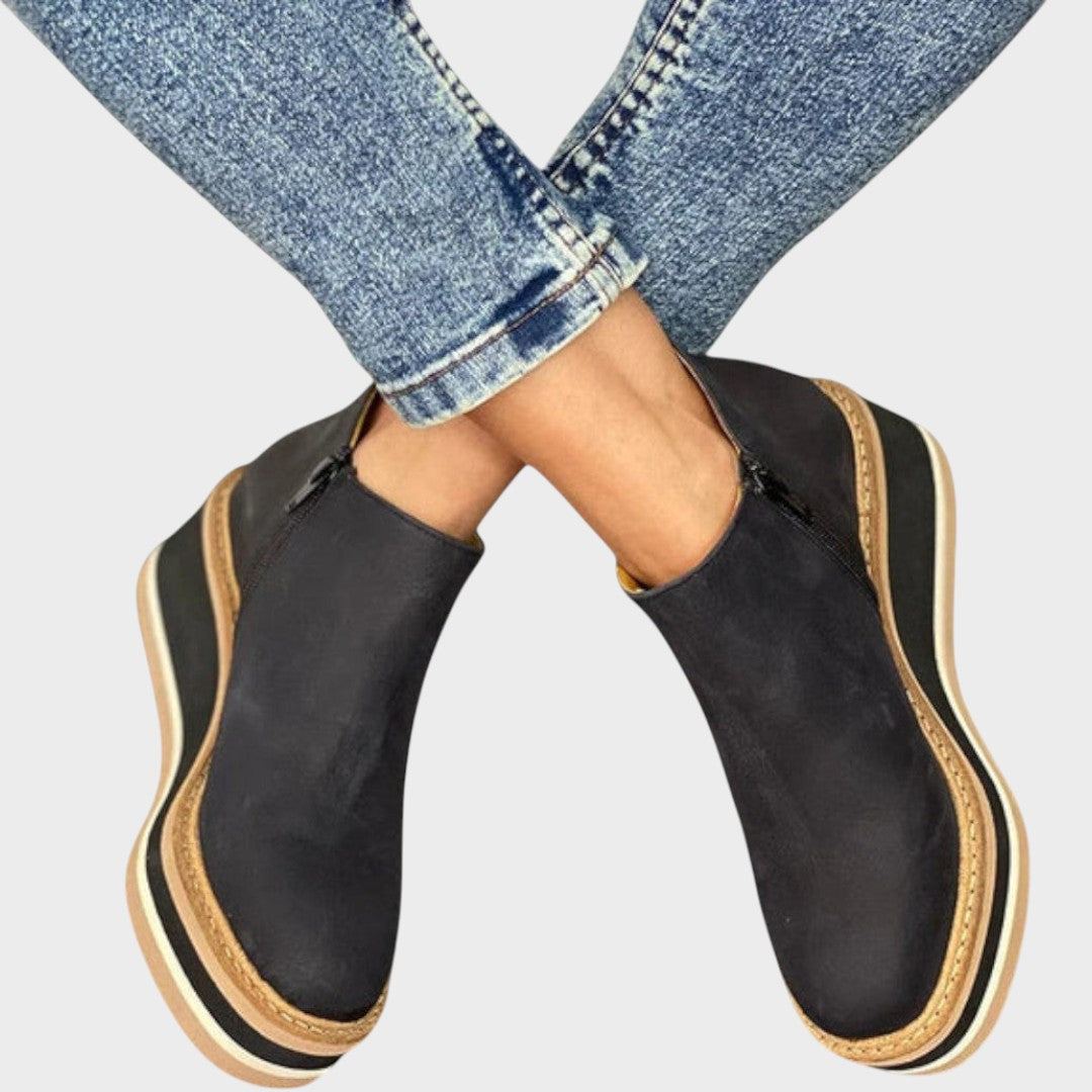 Vina | Botines de Piel con Plataforma
