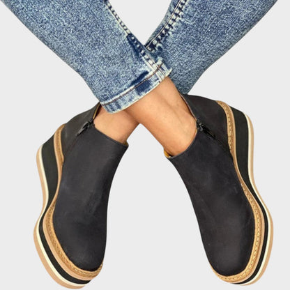 Vina | Botines de Piel con Plataforma