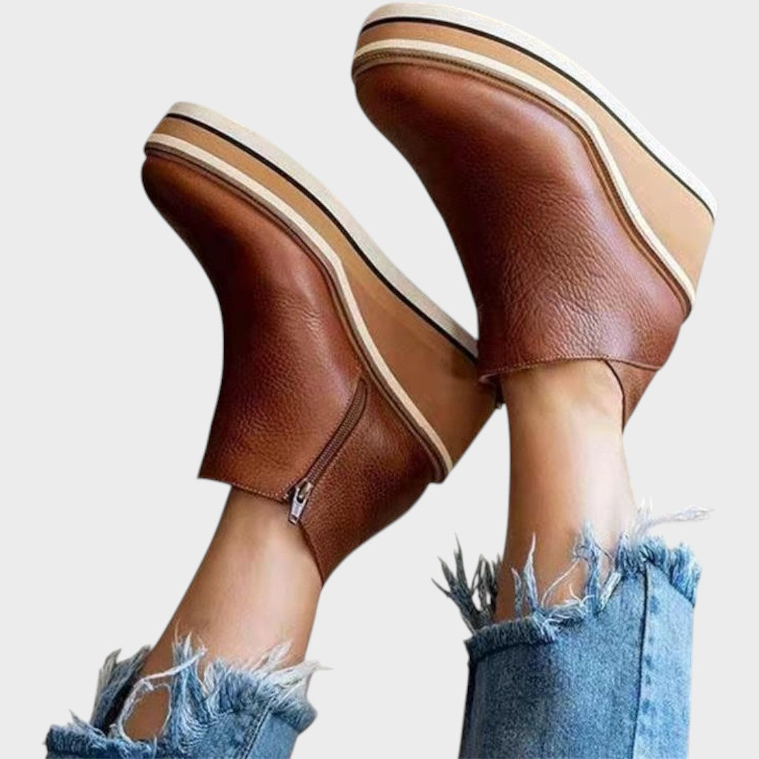 Vina | Botines de Piel con Plataforma