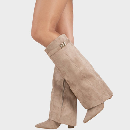 Lunara | Botas de Ante con Caña Alta