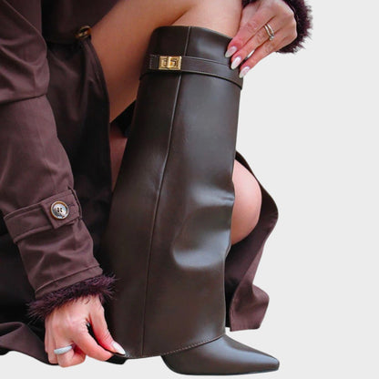 Luna |  Botas de Caña Alta de Cuero