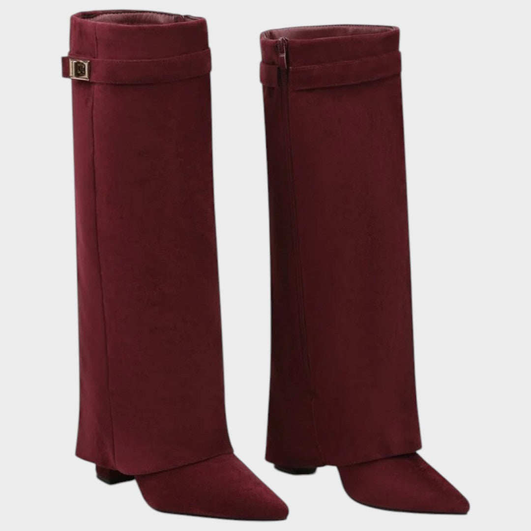 Lunara | Botas de Ante con Caña Alta