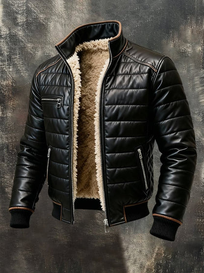 SOROLLA MADRID™ | CHAQUETA ACOLCHADA NEGRA CON FORRO DE SHERPA