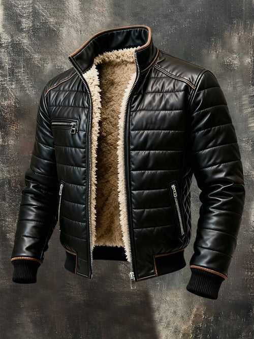 SOROLLA MADRID™ | CHAQUETA ACOLCHADA NEGRA CON FORRO DE SHERPA
