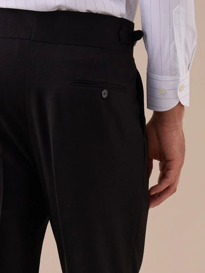 Pantalones de cintura alta Sorolla Madrid con doble pliegue