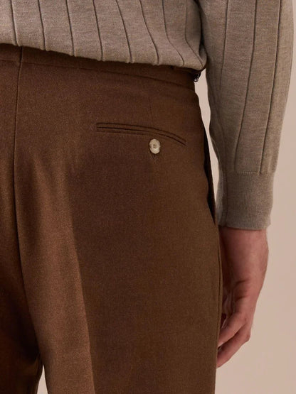 Pantalones de cintura alta Sorolla Madrid con doble pliegue