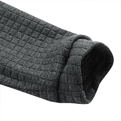 Sudadera de manga larga con capucha para hombre, acolchada, de waffle, de color sólido para deportes al aire libre