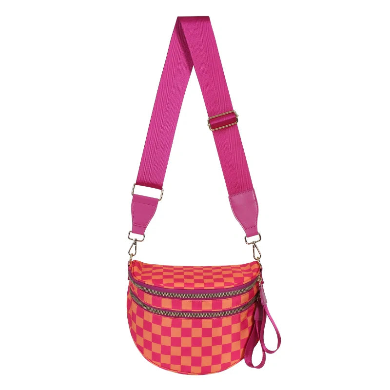 Ligera – Bandolera Súper Espaciosa (Cuadros)