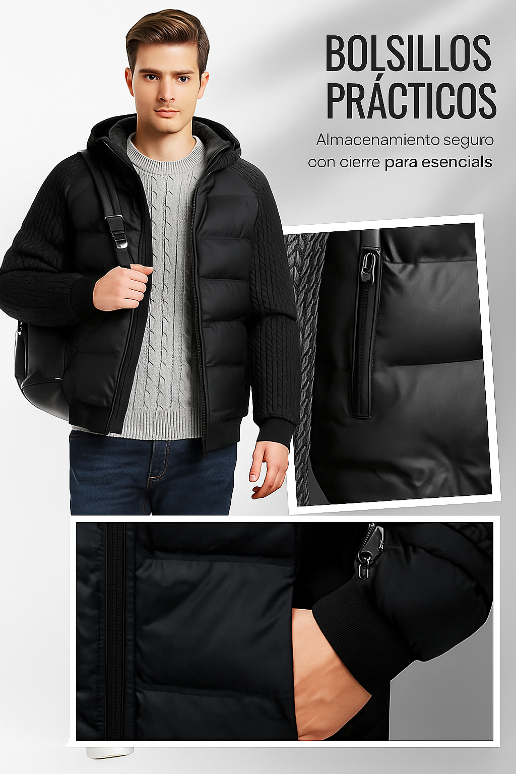 🔥 Chaqueta Térmica con Capucha | Acolchada, Cortavientos y Estilo Urbano 🔥