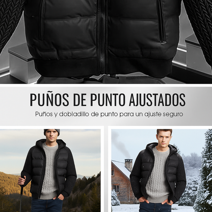 🔥 Chaqueta Térmica con Capucha | Acolchada, Cortavientos y Estilo Urbano 🔥