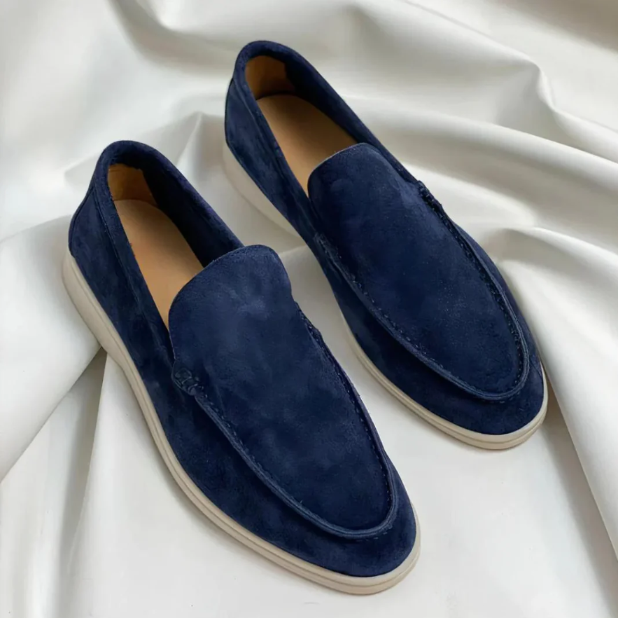 Mocasines elegantes de ante