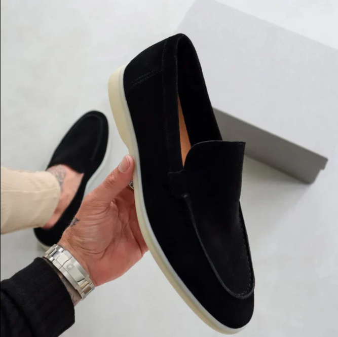 Mocasines elegantes de ante