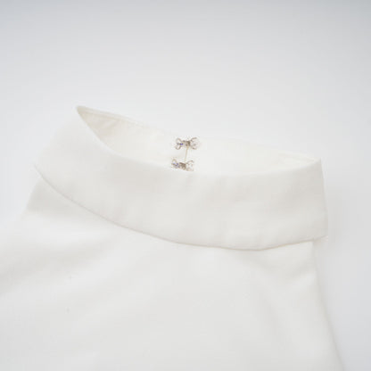 Inés Vestido largo de capas con cuello halter