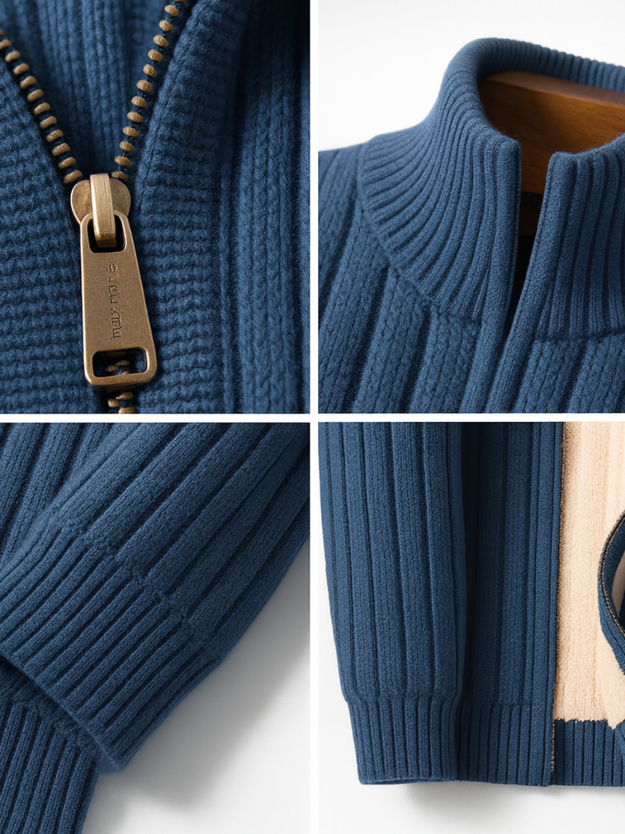 SOROLLA MADRID | CÁRDIGAN CON CREMALLERA ELEGANTE Y CLÁSICO