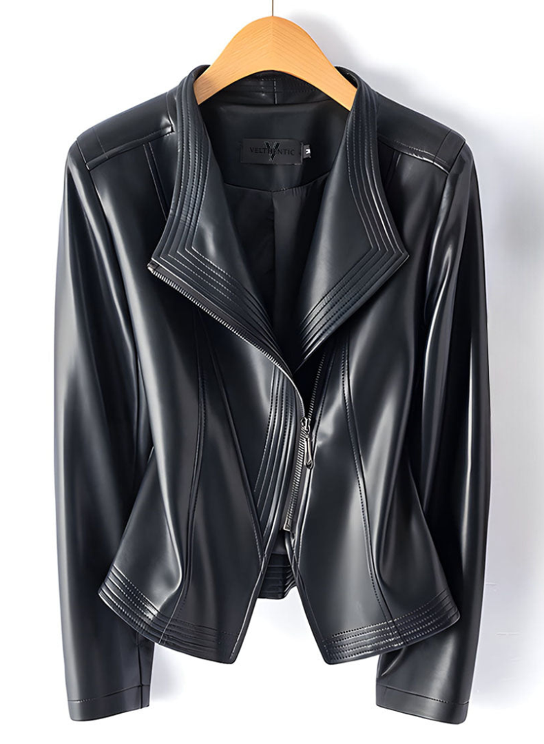 Clara Chaqueta moto de piel de oveja