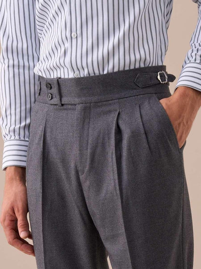 Pantalones de cintura alta Sorolla Madrid con doble pliegue