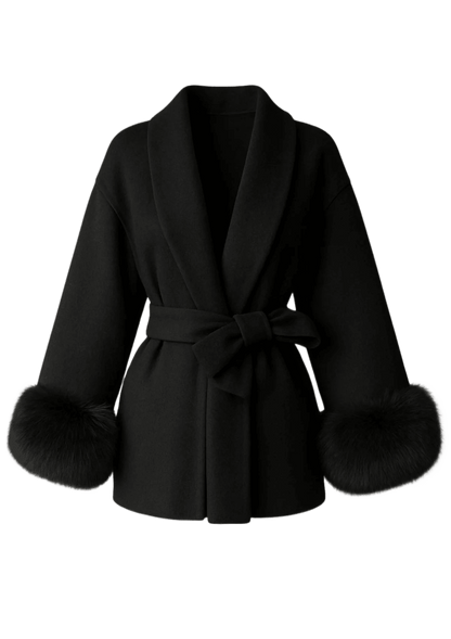 ELEGANCIA ÁRTICA – Abrigo elegante de lana para mujer