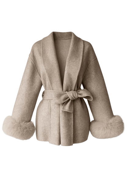 ELEGANCIA ÁRTICA – Abrigo elegante de lana para mujer