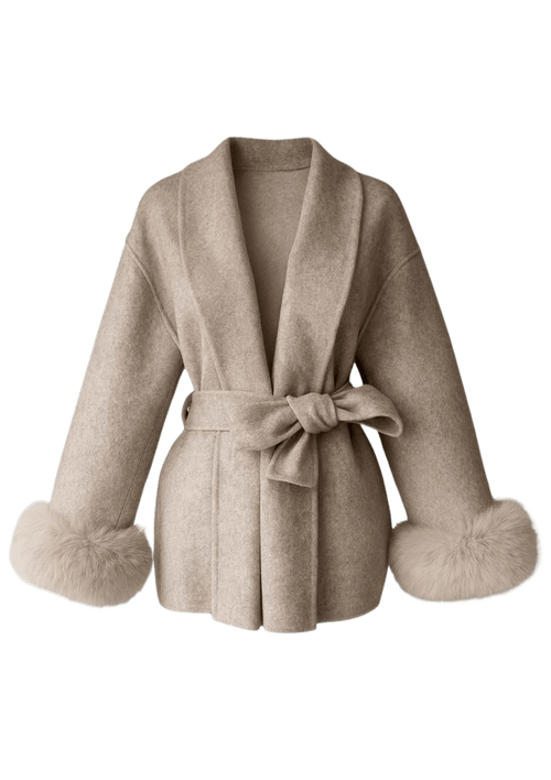 ELEGANCIA ÁRTICA – Abrigo elegante de lana para mujer