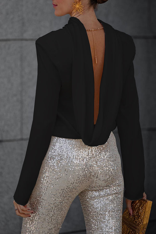 Blusa Elea – Satén & Cadena Elegante