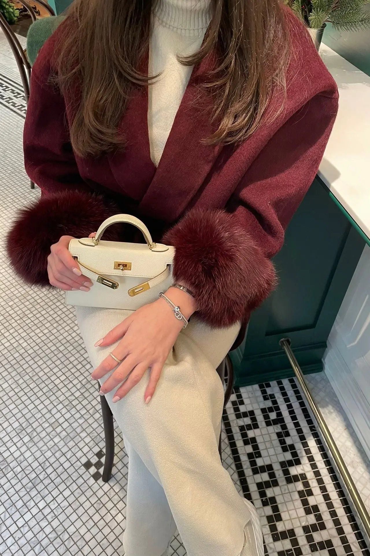 ELEGANCIA ÁRTICA – Abrigo elegante de lana para mujer