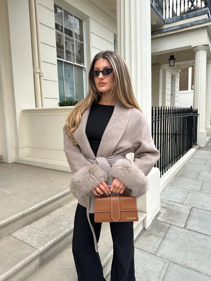 ELEGANCIA ÁRTICA – Abrigo elegante de lana para mujer